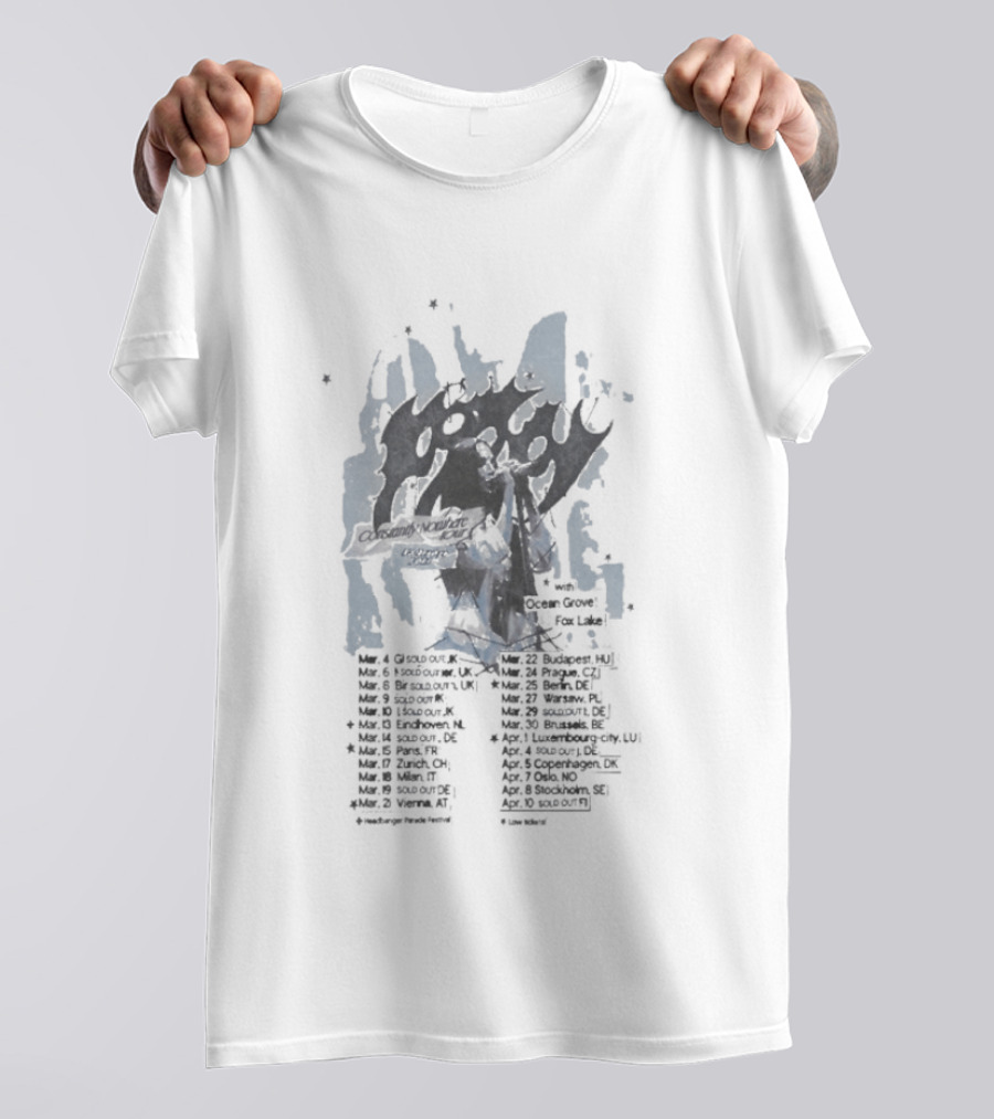 Poppy Constantly Nowhere Tour 2026 UK Europe Dates And Locations T-Shirt