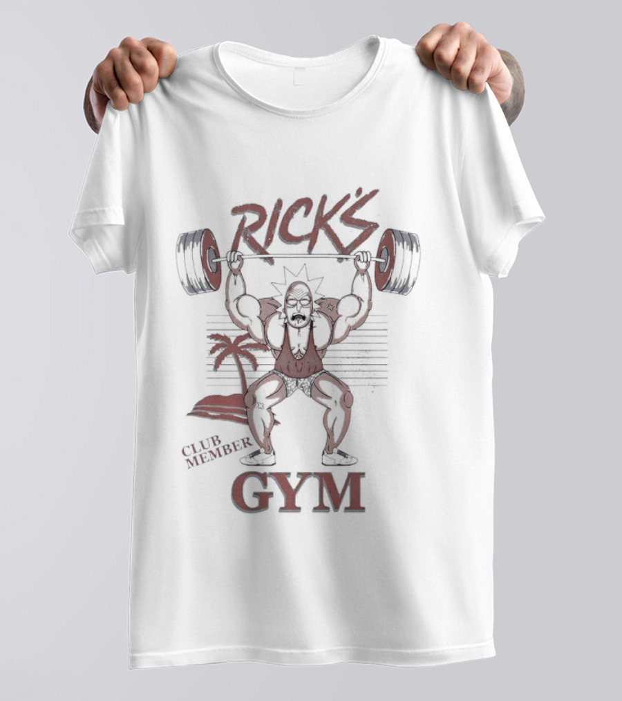 Rick's Gym Club Schwifty Weightlifting Adventures T-Shirt