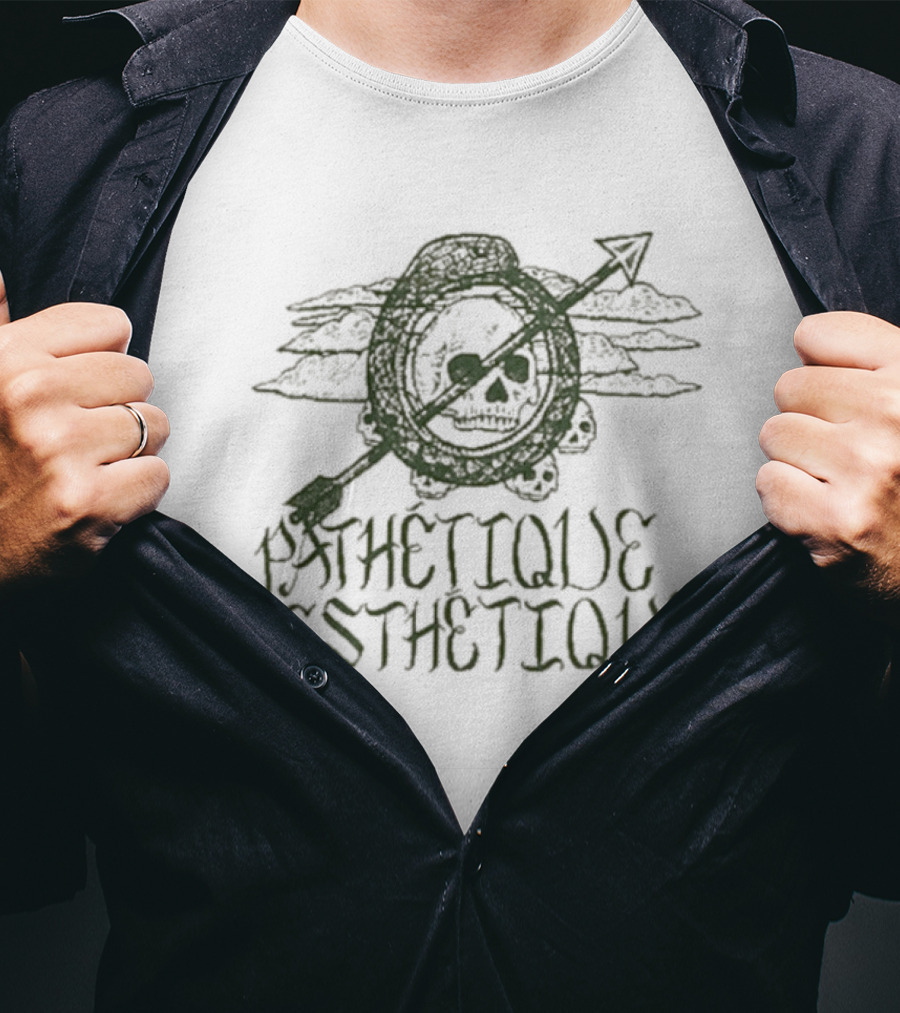Pathétique Aesthétique Roar Skull Arrow T-Shirt
