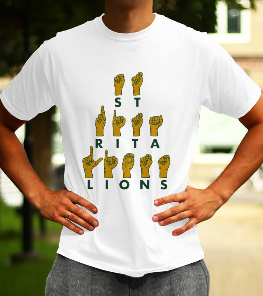 St Rita Lions American Sign Language Team Spirit T-Shirt