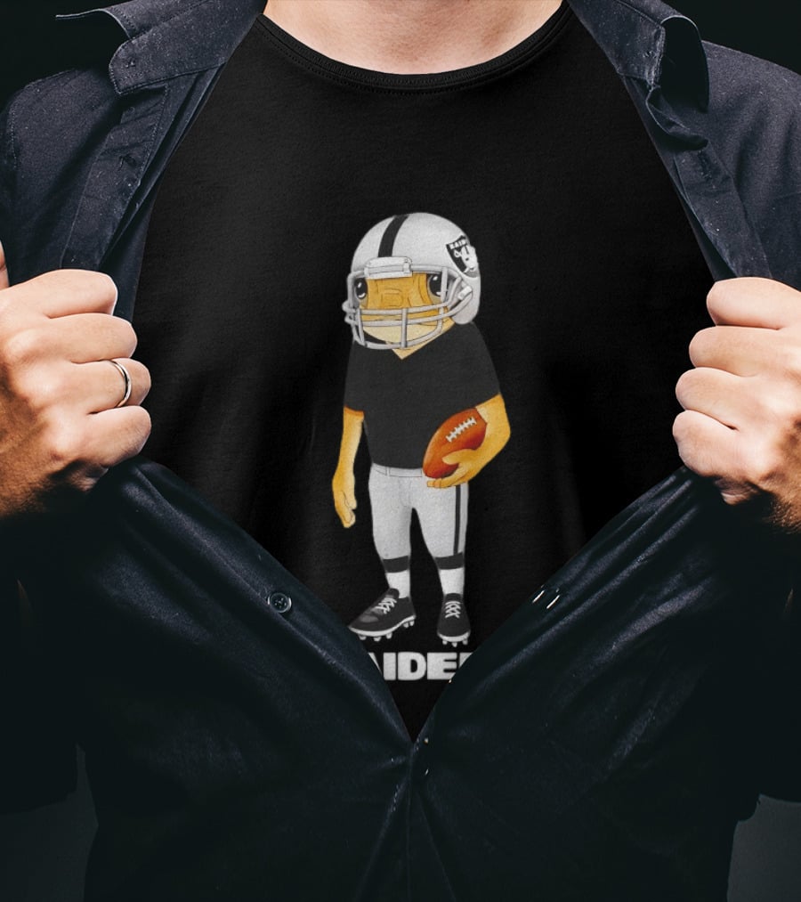 Bad Bunny X Las Vegas Raiders Concho Football Character Raiders T-Shirt