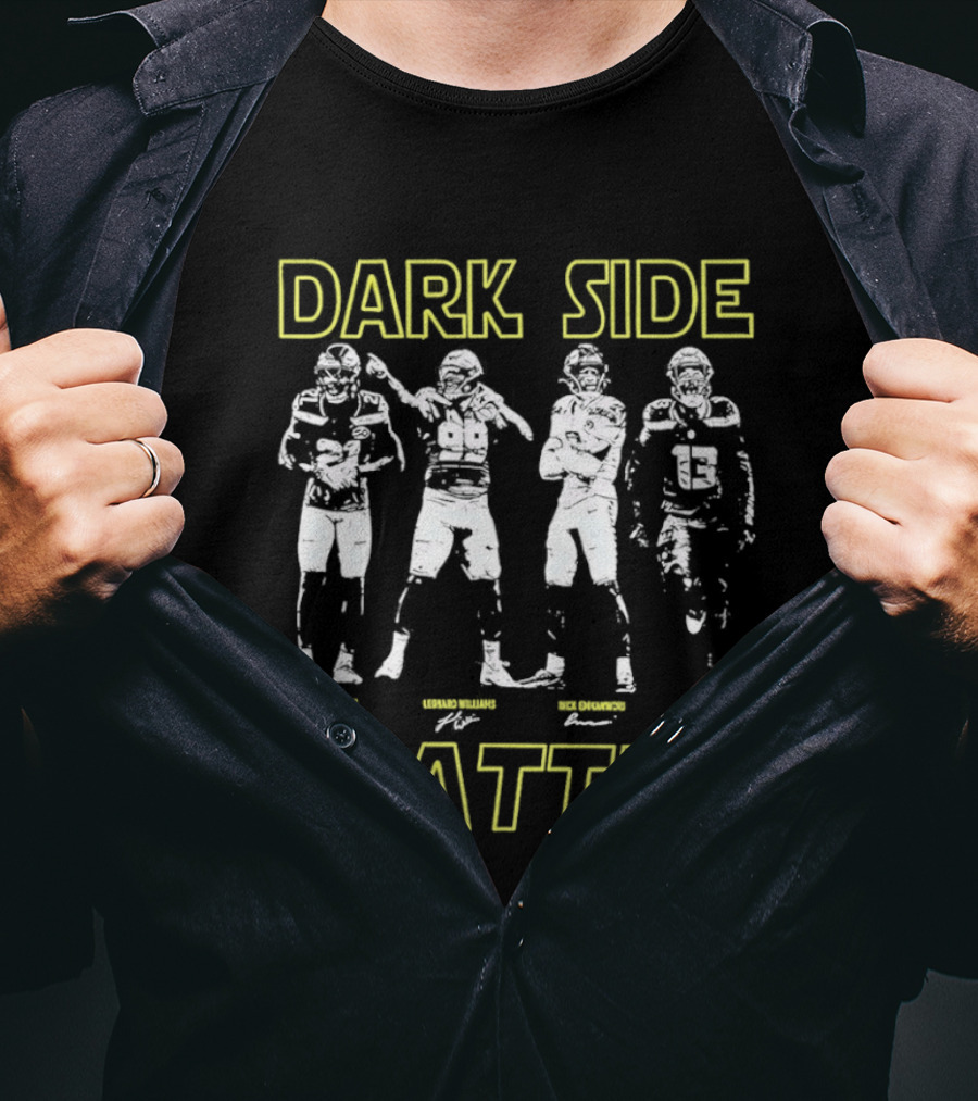 Dark Side Defense Seattle Seahawks Signatures T-Shirt