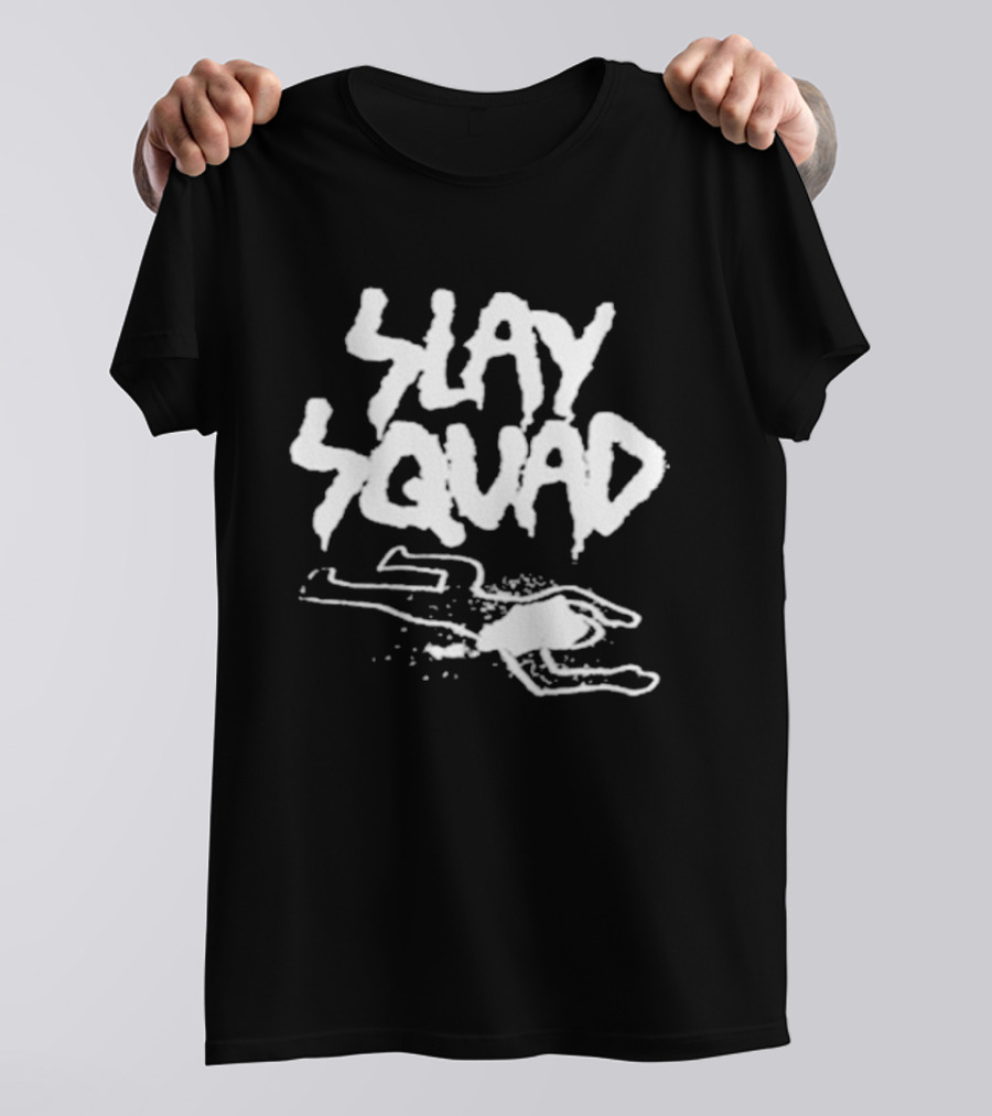 Slay Squad Do Not Cross Outline Stencil T-Shirt