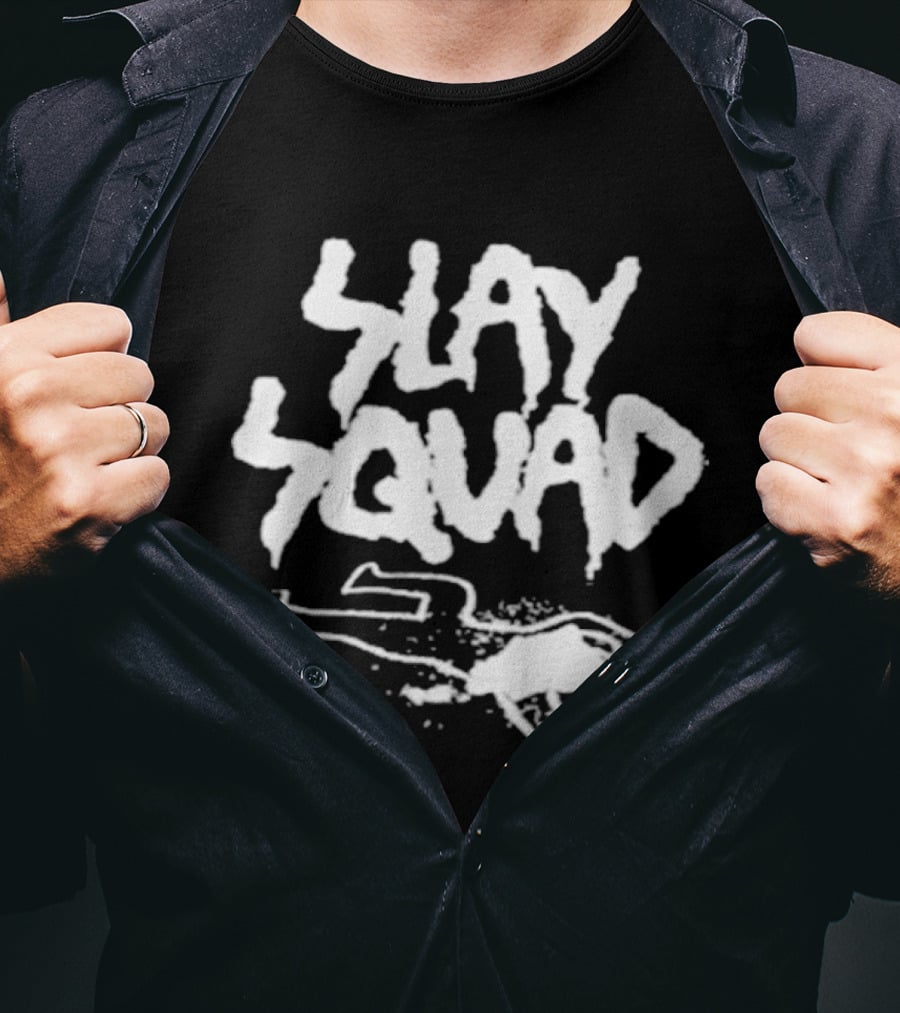 Slay Squad Do Not Cross Outline Stencil T-Shirt