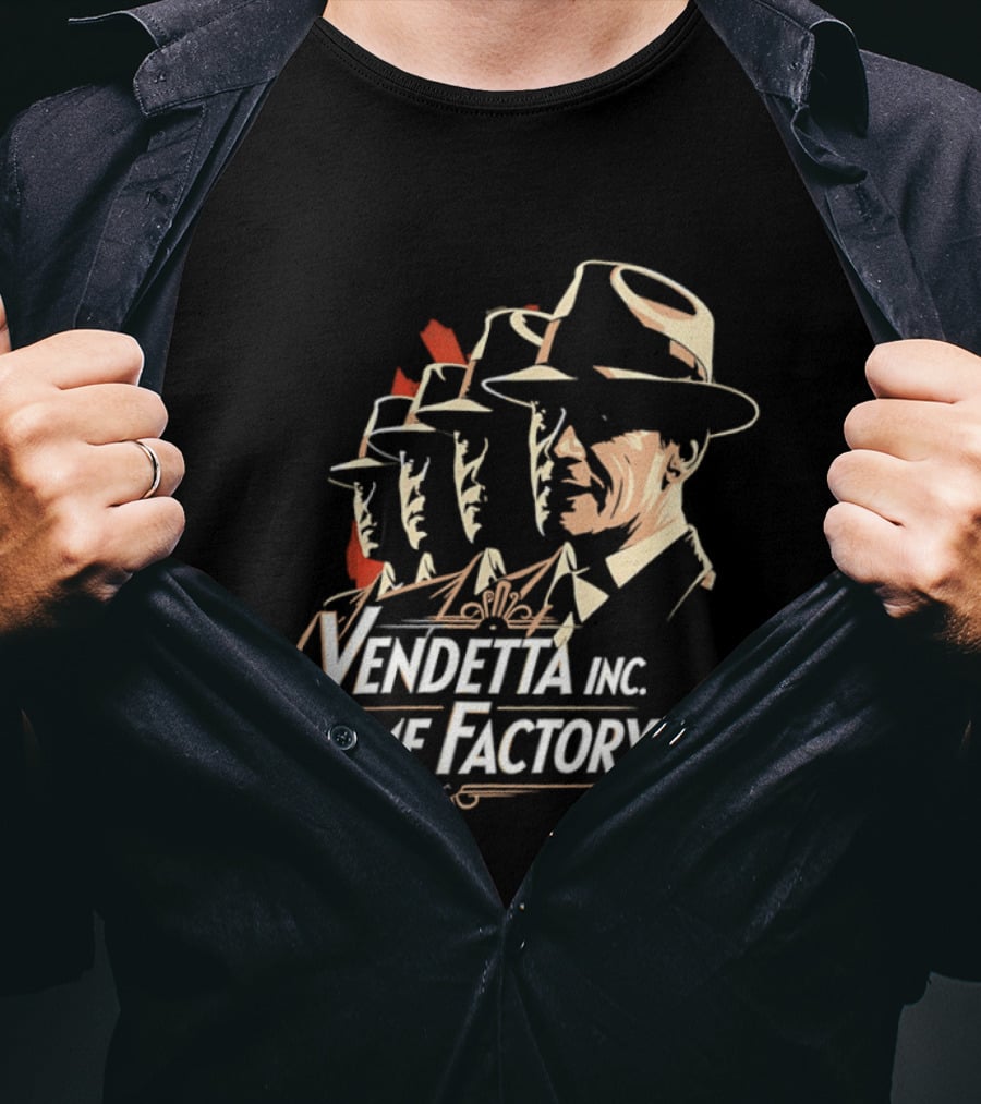 Vendetta Inc Crime Factory Classic Mafia Fedora T-Shirt