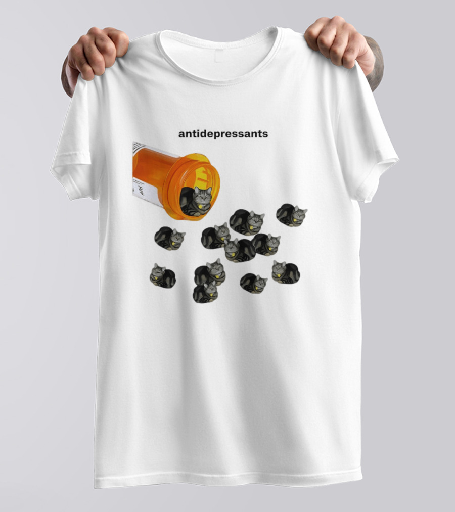 Antidepressants Cat Medicine Jar T-Shirt
