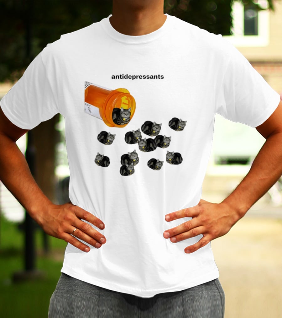Antidepressants Cat Medicine Jar T-Shirt