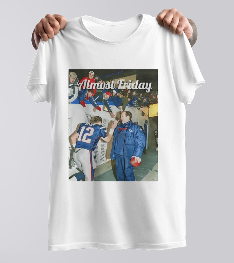Almost Friday Bill And Tom Football Celebration Patriots 12 T-Shirt