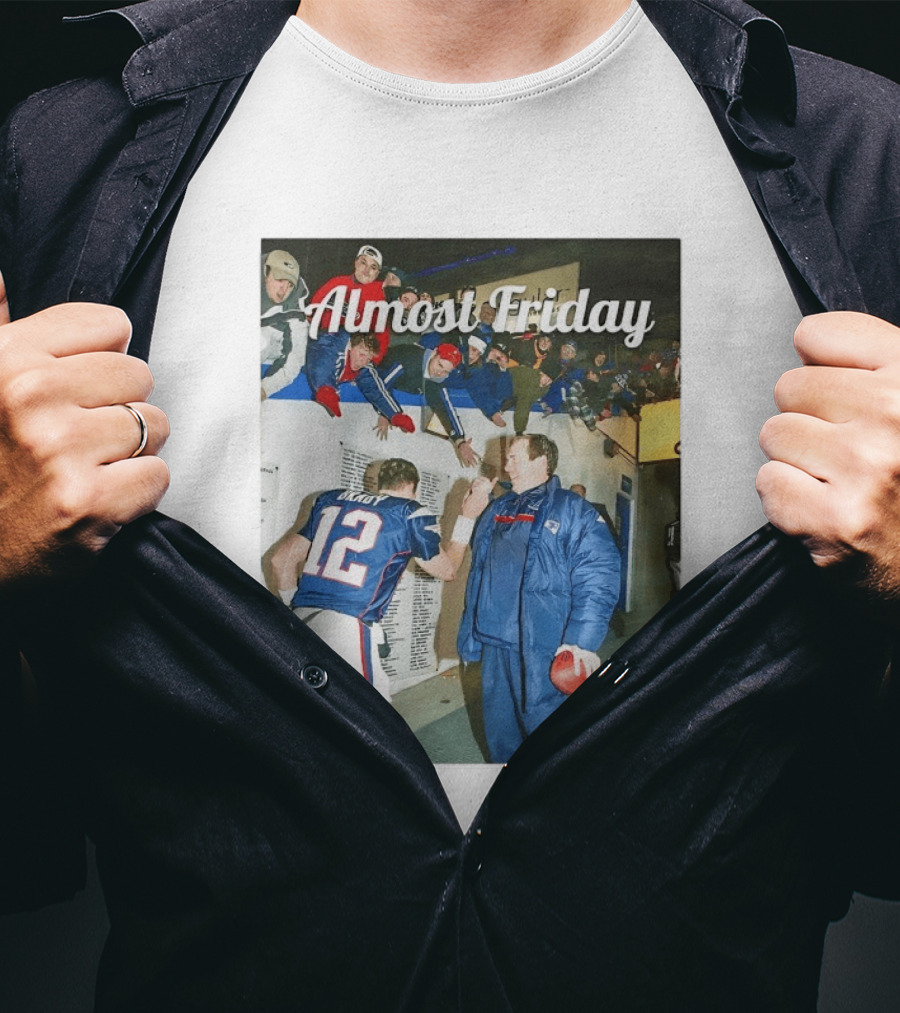 Almost Friday Bill And Tom Football Celebration Patriots 12 T-Shirt