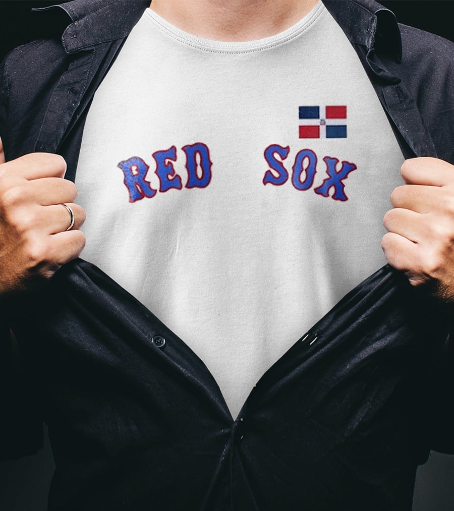 Boston Red Sox Dominicana Flag T-Shirt