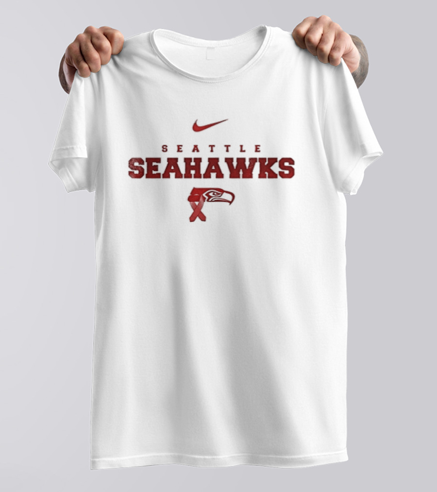 Seattle Seahawks Nike February We Wear Red American Heart Month T-Shirt