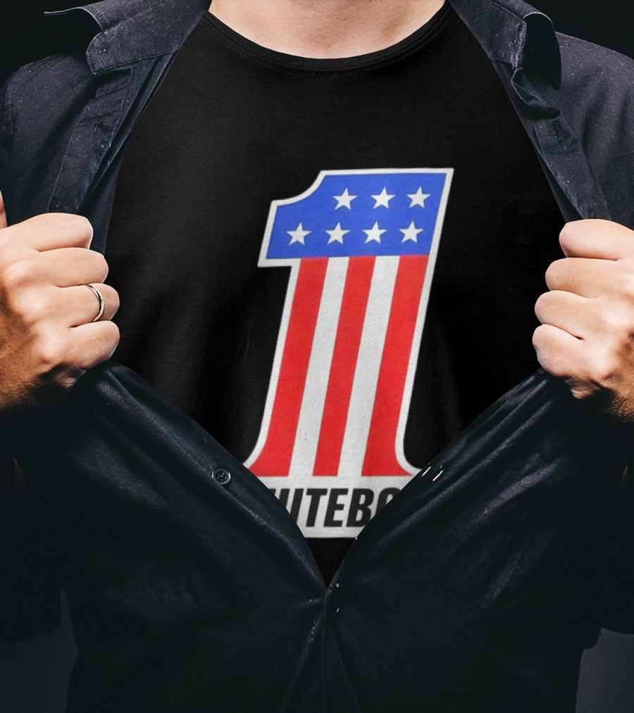 Number 1 Whiteboy Stars Stripes USA Flag T-Shirt