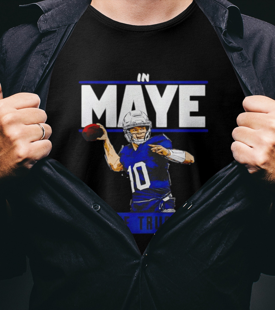 MAYE In We Trust New England Patriots Football T-Shirt