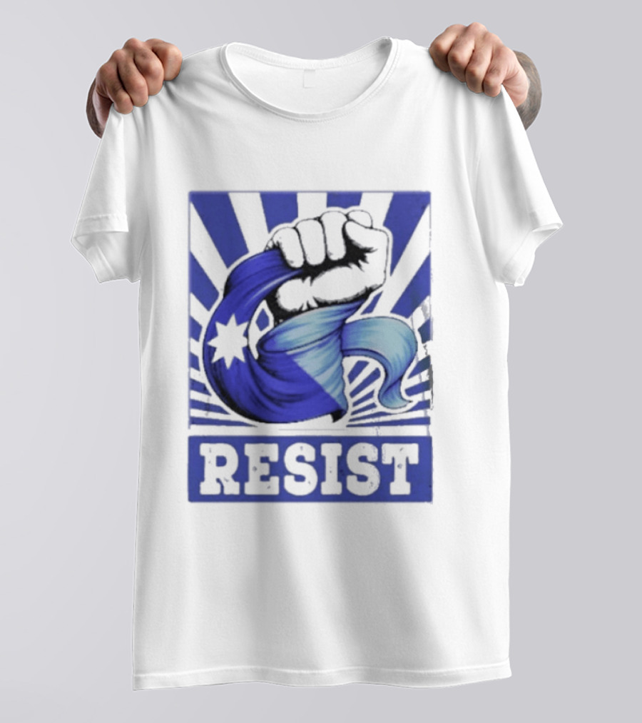 Minnesota Resist ICE Out Blue Fist Star T-Shirt