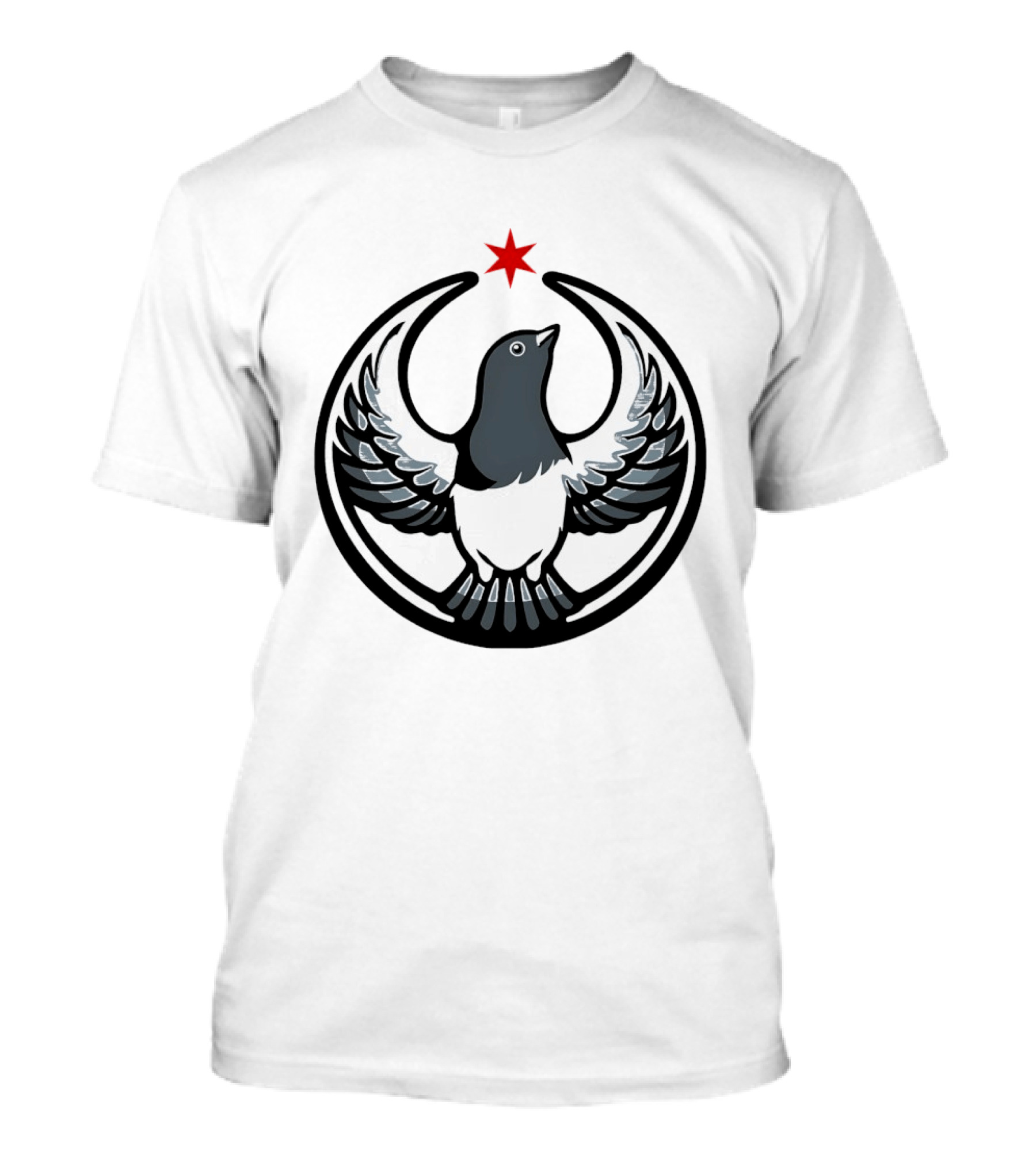 Rebel Pigeon Alliance Symbol With Star And Wings T-Shirt