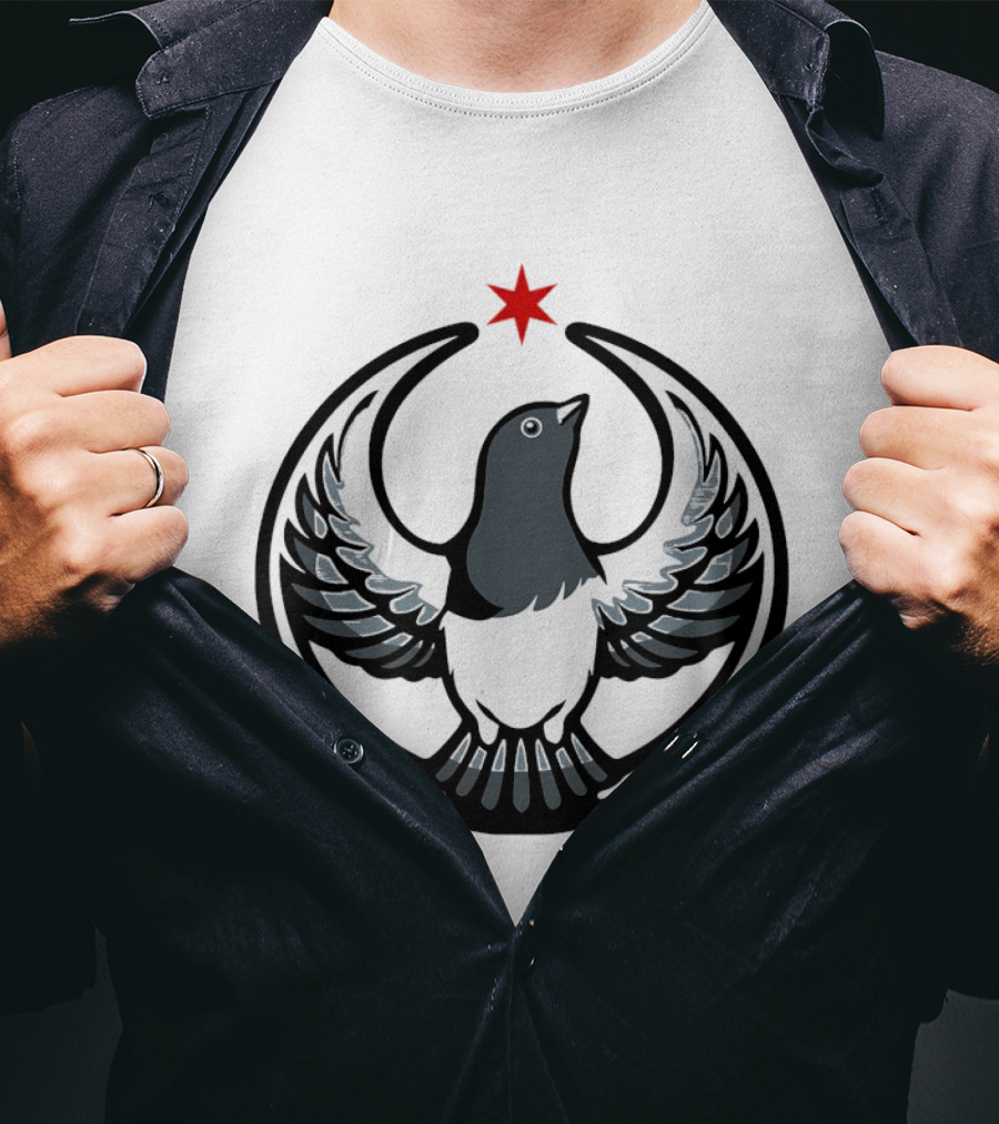 Rebel Pigeon Alliance Symbol With Star And Wings T-Shirt