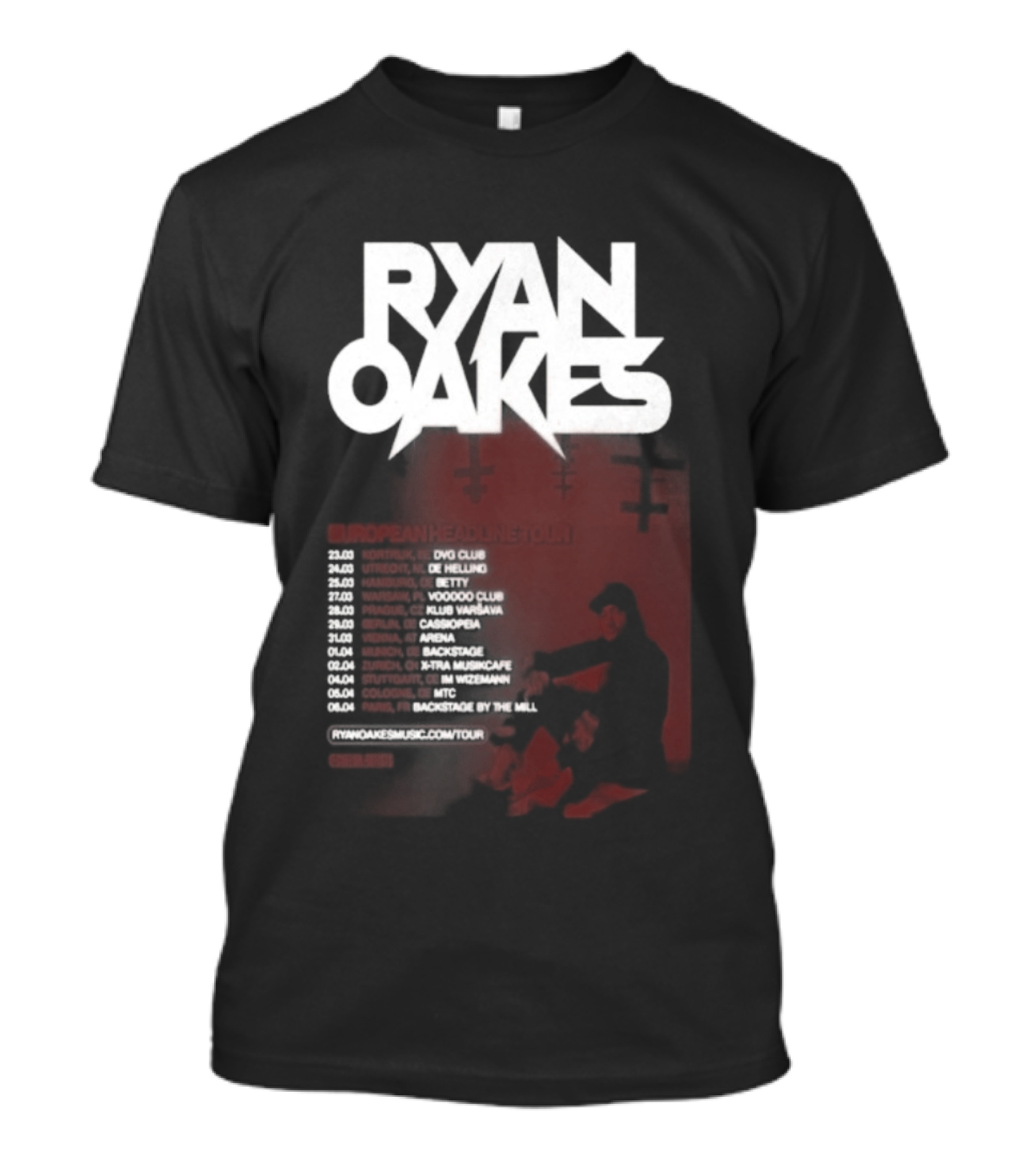 Ryan Oakes European Headline Tour 2026 Locations And Dates T-Shirt