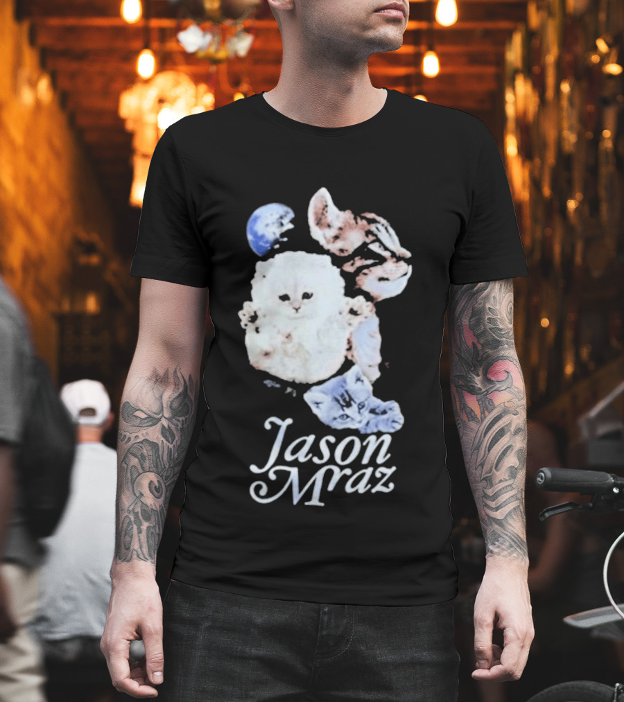 Jason Mraz Cute White Cat T-Shirt