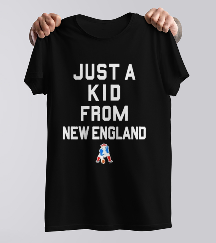 Just A Kid From New England Patriots Iconic Team Spirit T-Shirt