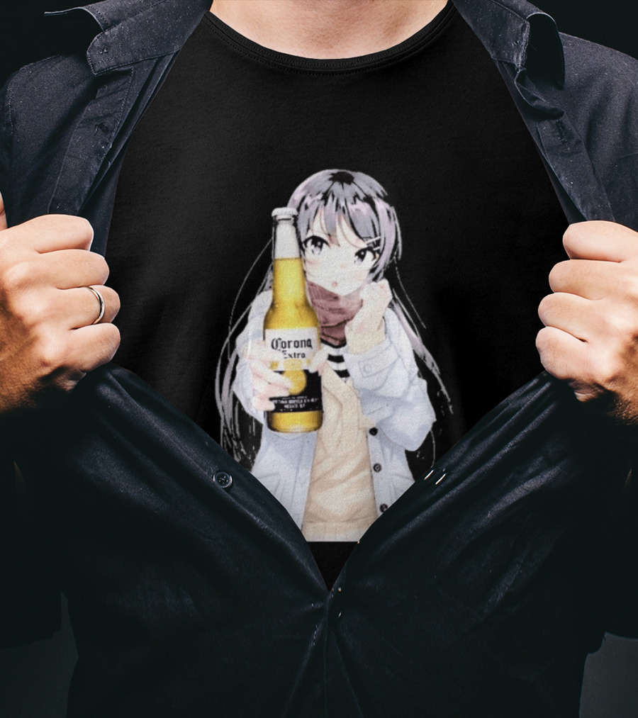 Corona Extra Anime Waifu Rabbit Beer Fusion T-Shirt