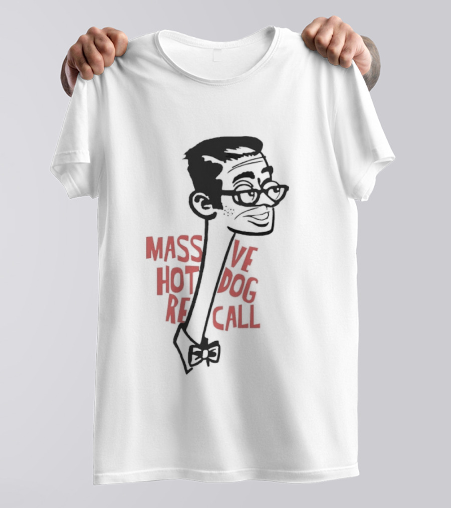 Massive Hot Dog Recall Bowtie Character Sketch T-Shirt