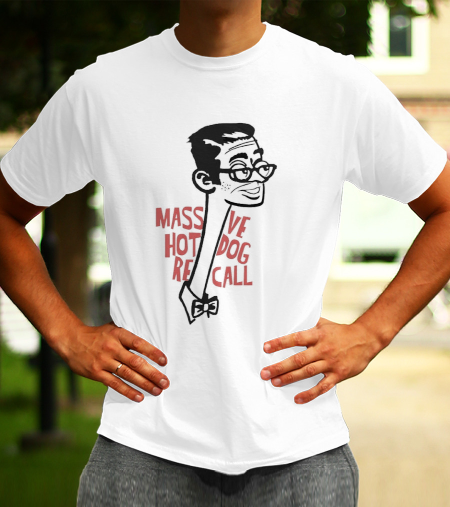 Massive Hot Dog Recall Bowtie Character Sketch T-Shirt