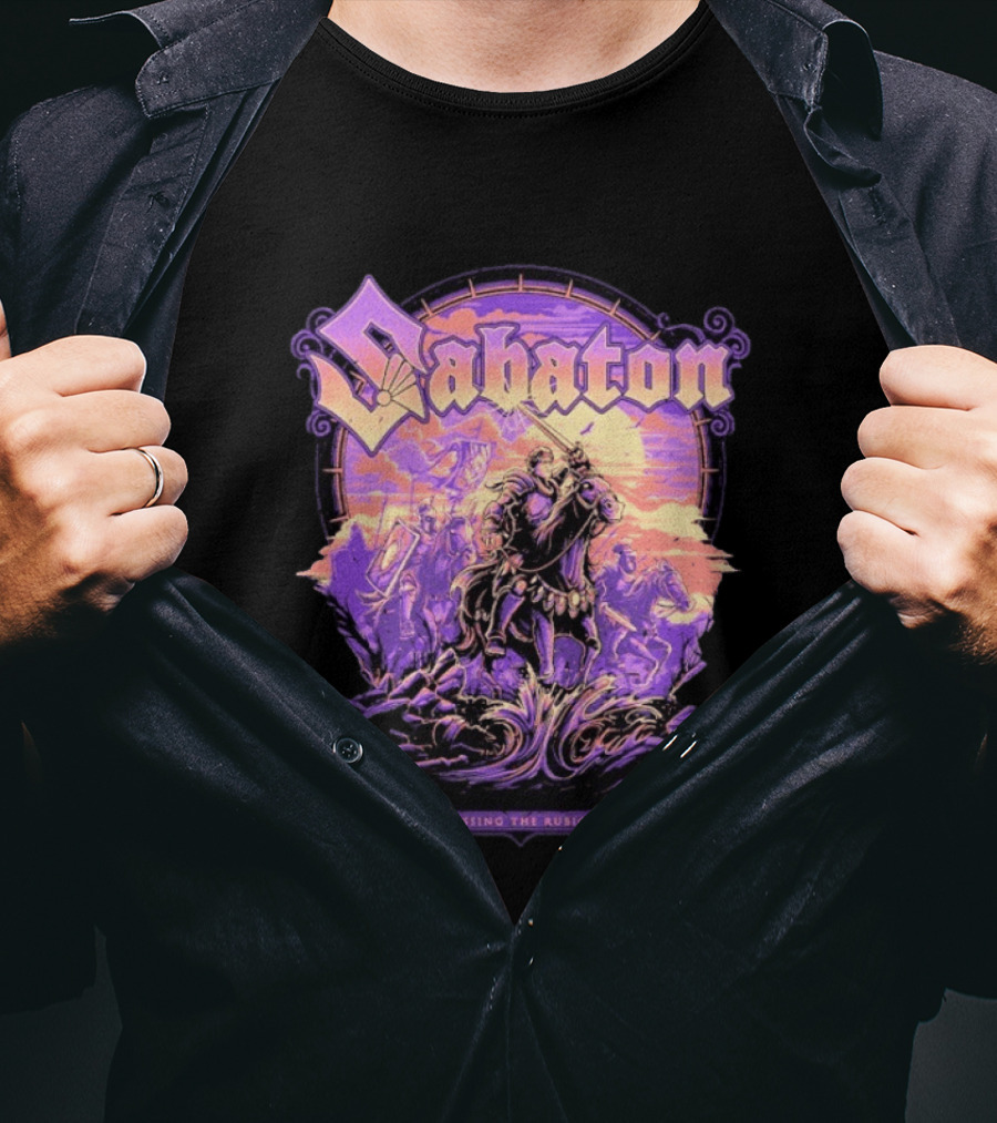 Sabaton Crossing The Rubicon Caesar's Crossing Purple Sunset T-Shirt