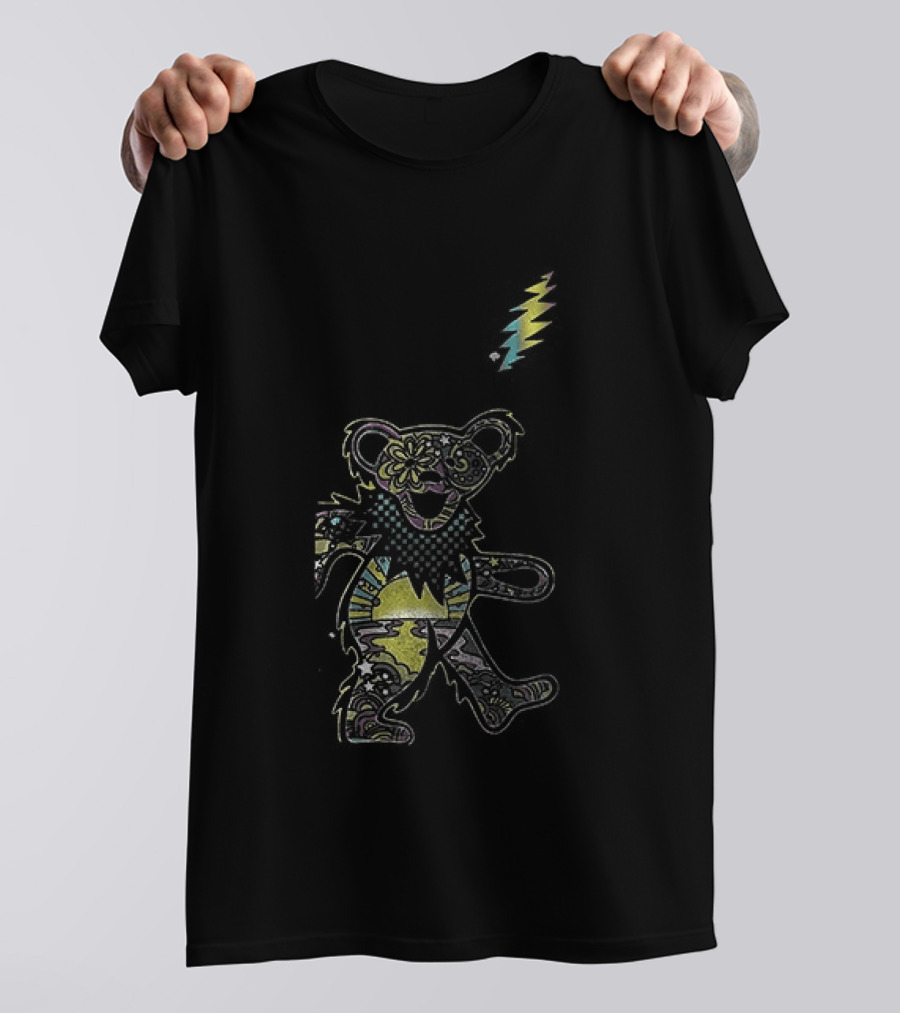 Some Grandpas Play Bingo Real Grandpas Listen To Grateful Dead Teddy Bear With Feather T-Shirt