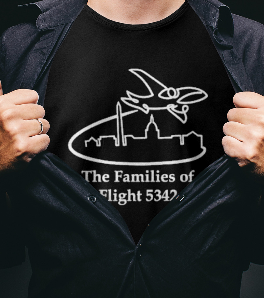 The Families Of Flight 5342 Washington Skyline Airplane T-Shirt