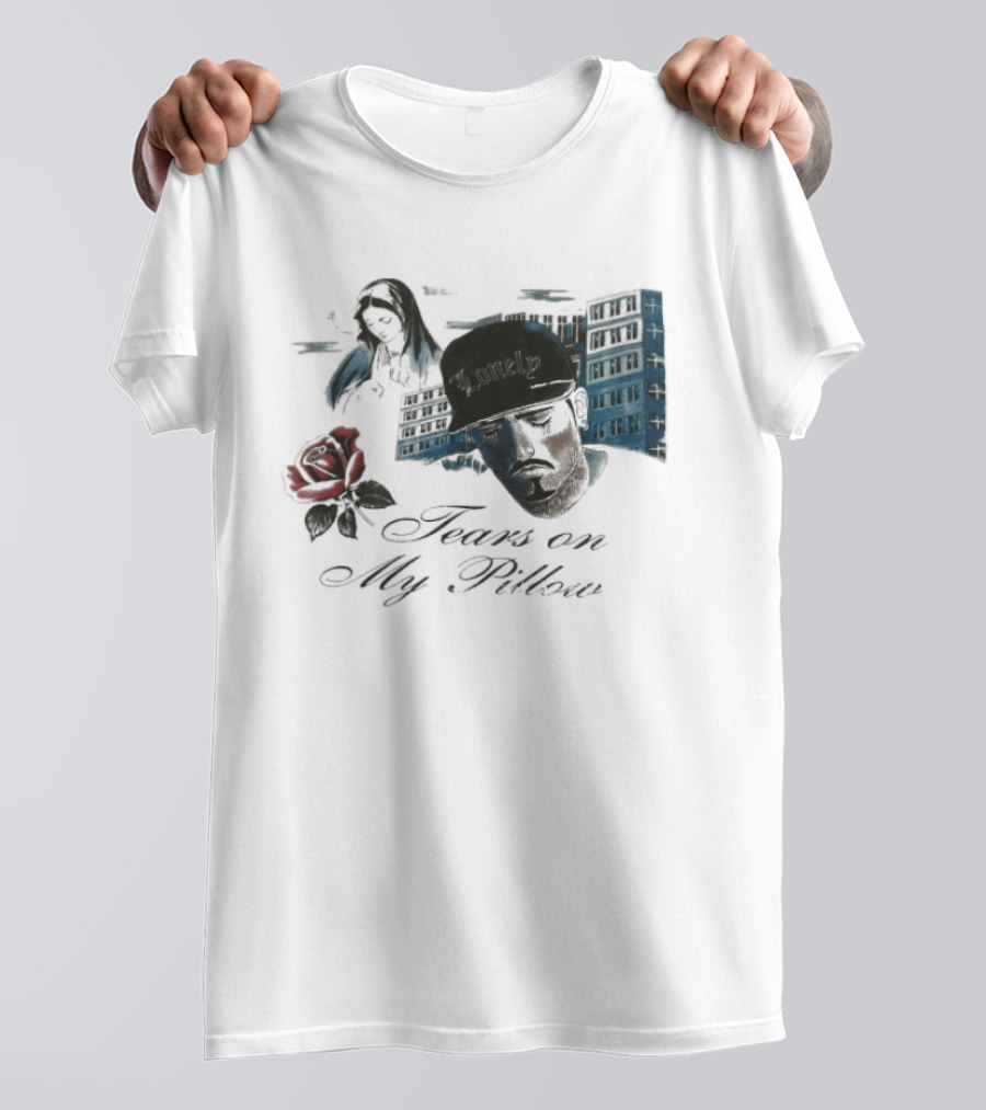 Willy Chavarria Tears In My Pillow Rose Lonely Cityscape Expressions T-Shirt