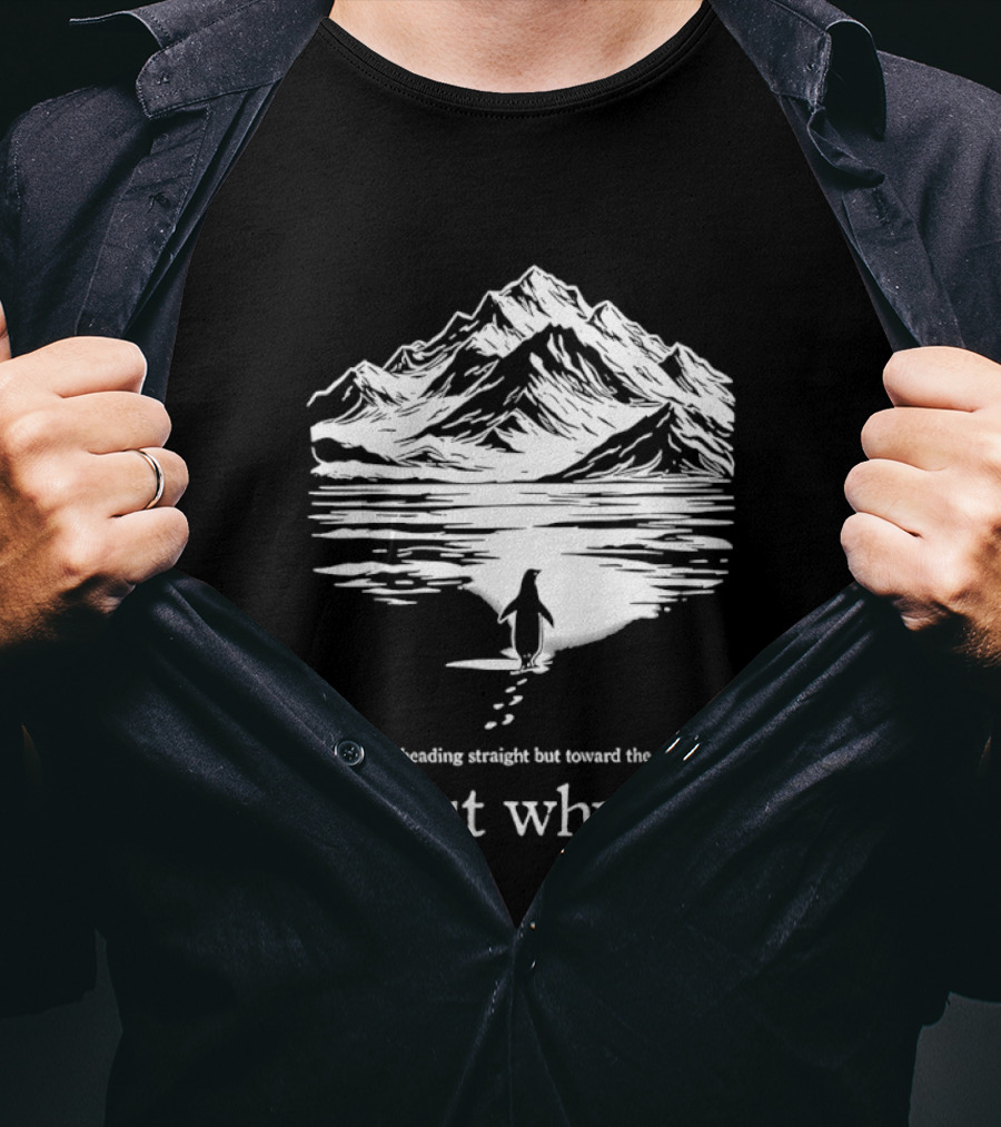 We Saw Him Heading Straight Toward The Mountains But Why? T-Shirt