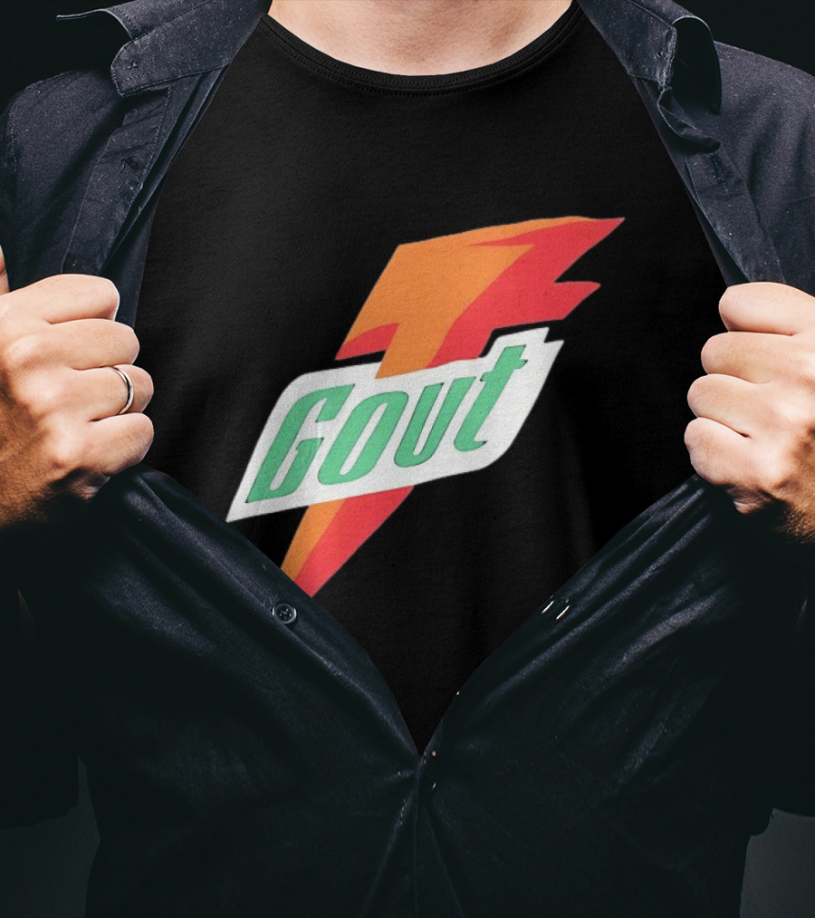 Gout Parody Orange Bolt T-Shirt