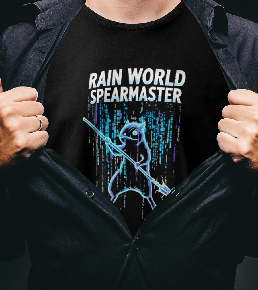 Rain World Spearmaster Character Art Neon Glow T-Shirt