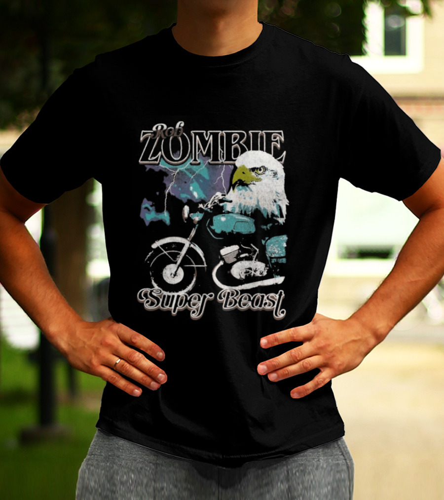 Rob Zombie Super Beast Eagle Motorbike T-Shirt