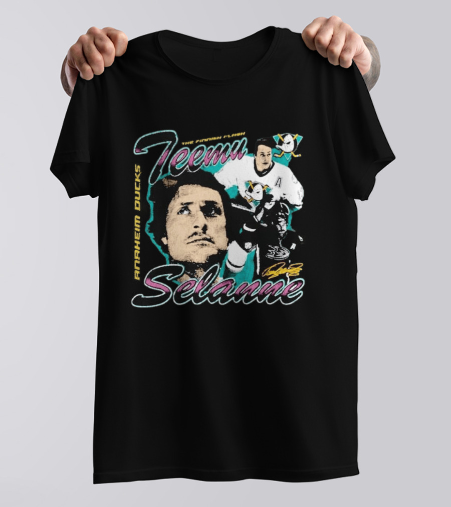 Teemu Selanne The Finnish Flash Anaheim Ducks T-Shirt