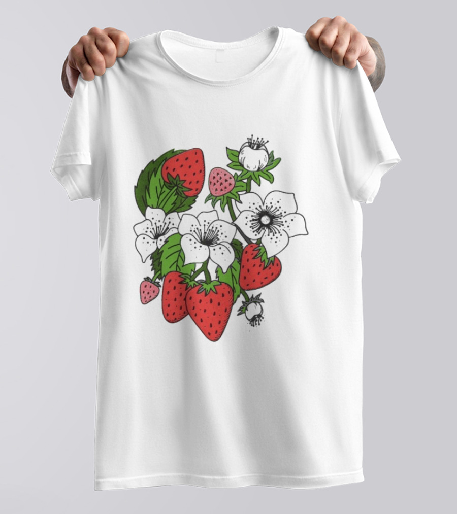 Big Bud Press Strawbaby Anniversary Strawberry Botanical T-Shirt
