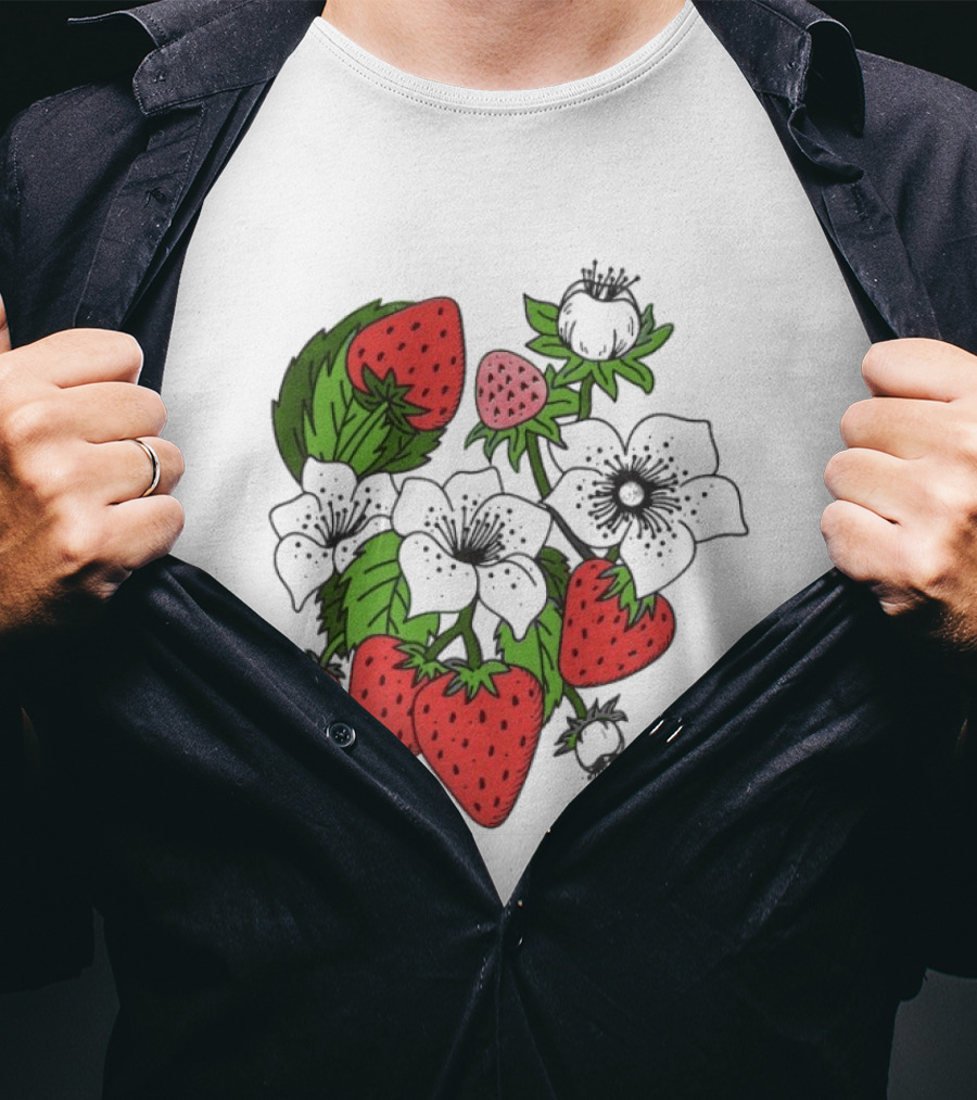 Big Bud Press Strawbaby Anniversary Strawberry Botanical T-Shirt
