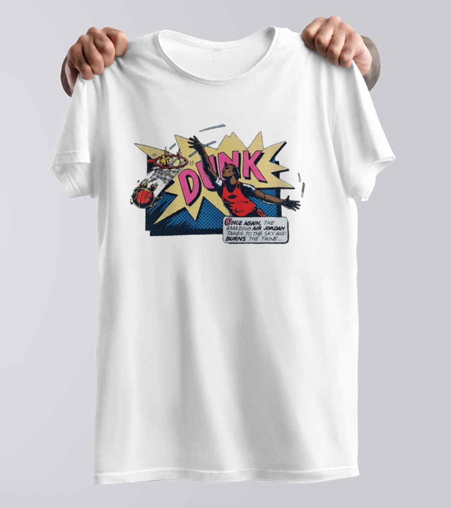 Dunk Jordan Comics Amazing Air Jordan Sky Burns The Twine T-Shirt