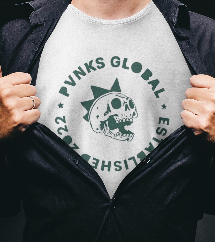 Pvnks Global Skull Established 2022 T-Shirt