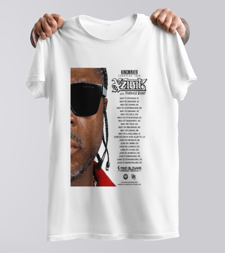 XZIBIT EU Tour 2026 Event Details Featuring Live Performances T-Shirt