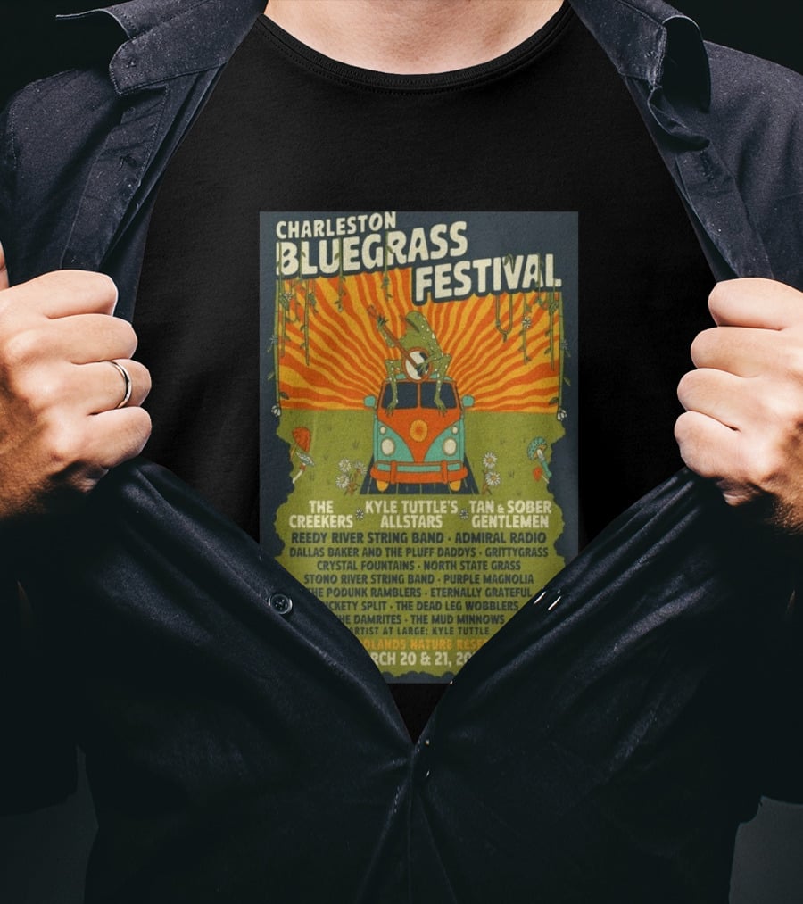 Charleston Bluegrass Festival 2026 Kyle Tuttle's Allstars Woodlands Nature Reserve March 20 21 T-Shirt