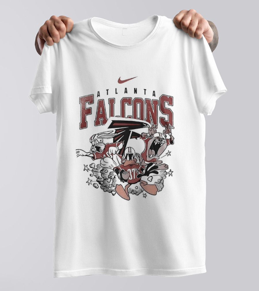 Nike Atlanta Falcons Looney Tunes Collaboration With Taz And Bugs Bunny T-Shirt