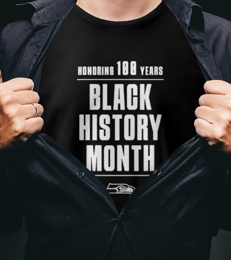Honoring 100 Years Black History Month Seahawks T-Shirt