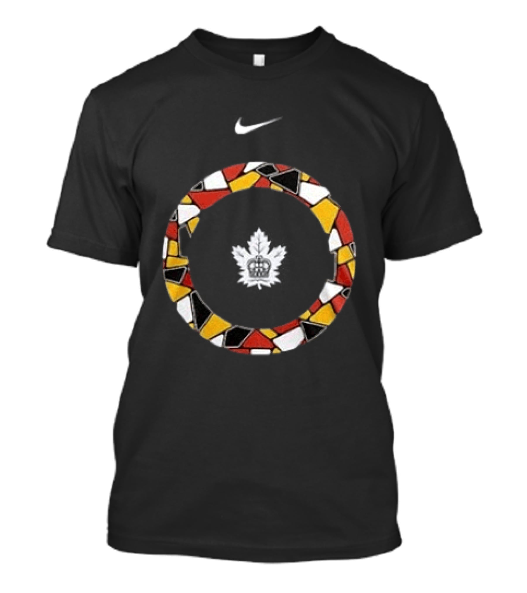 Toronto Marlies Indigenous Nike Maple Leaf Mosaic Circle T-Shirt