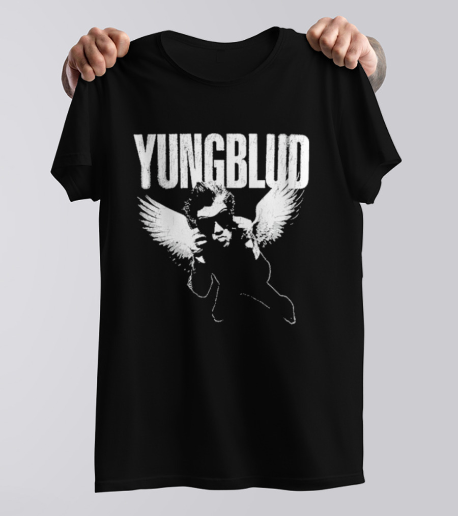 Yungblud Angel Wings Monochrome T-Shirt