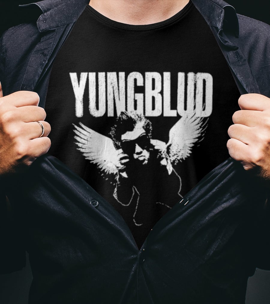 Yungblud Angel Wings Monochrome T-Shirt