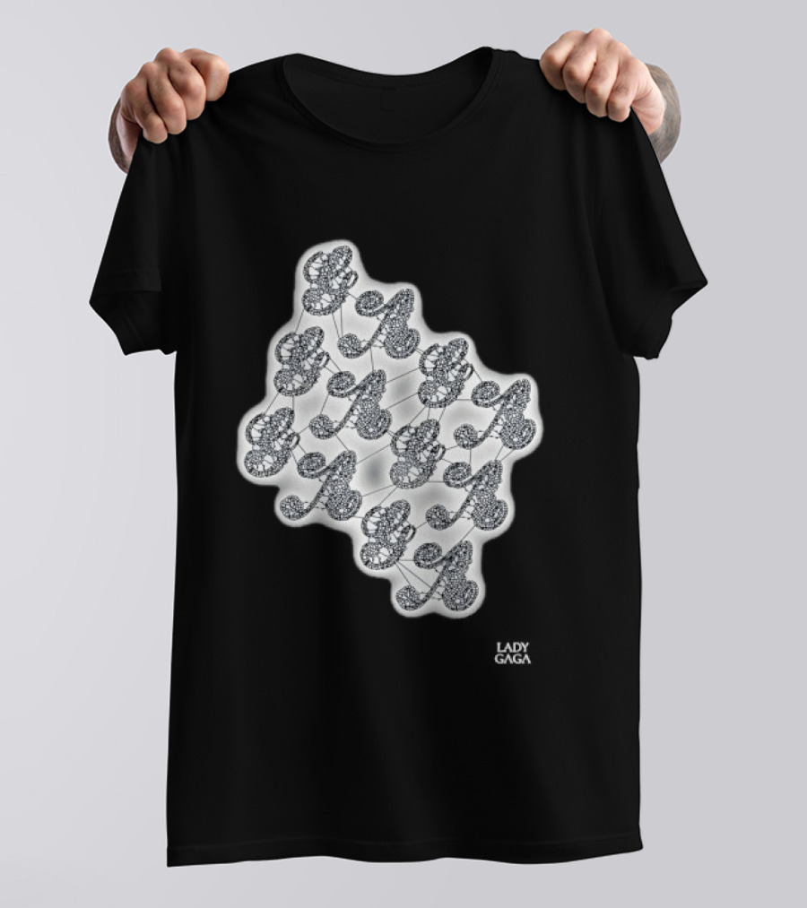 Lady Gaga Lace Gaga Artistic Monogram T-Shirt