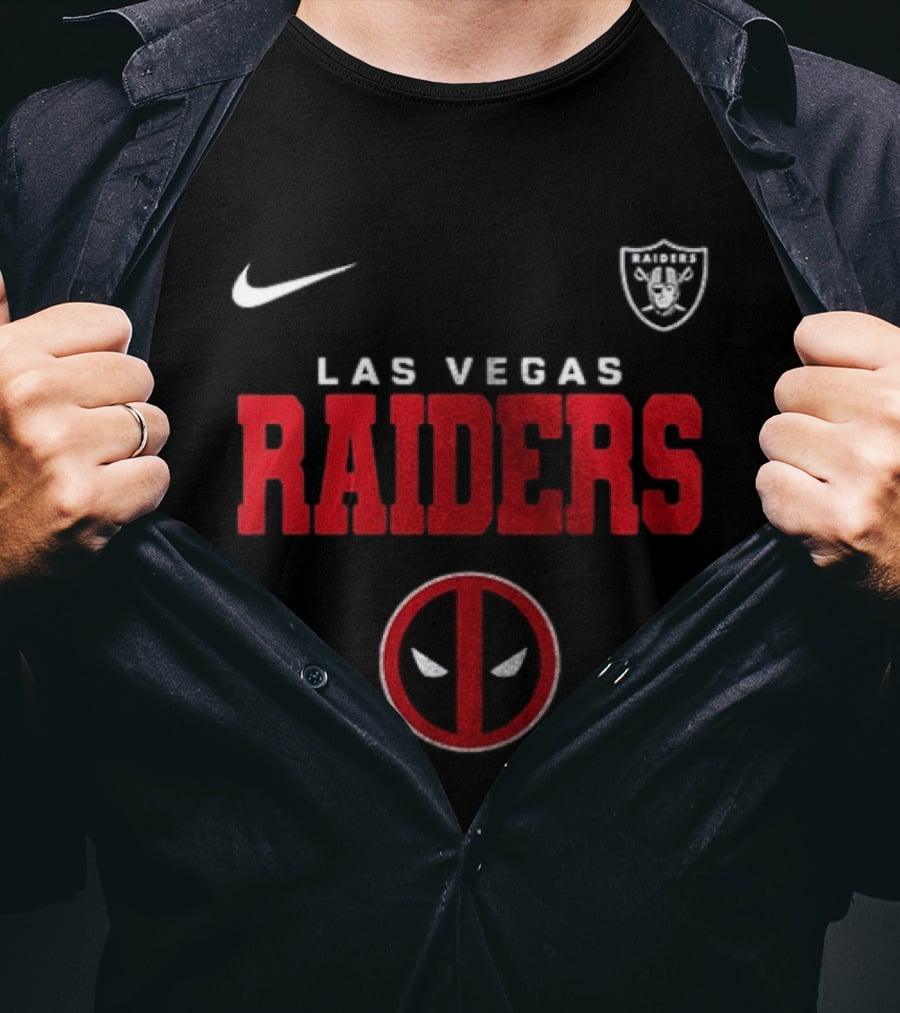 Las Vegas Raiders Deadpool Let's F***ing Go Nike T-Shirt