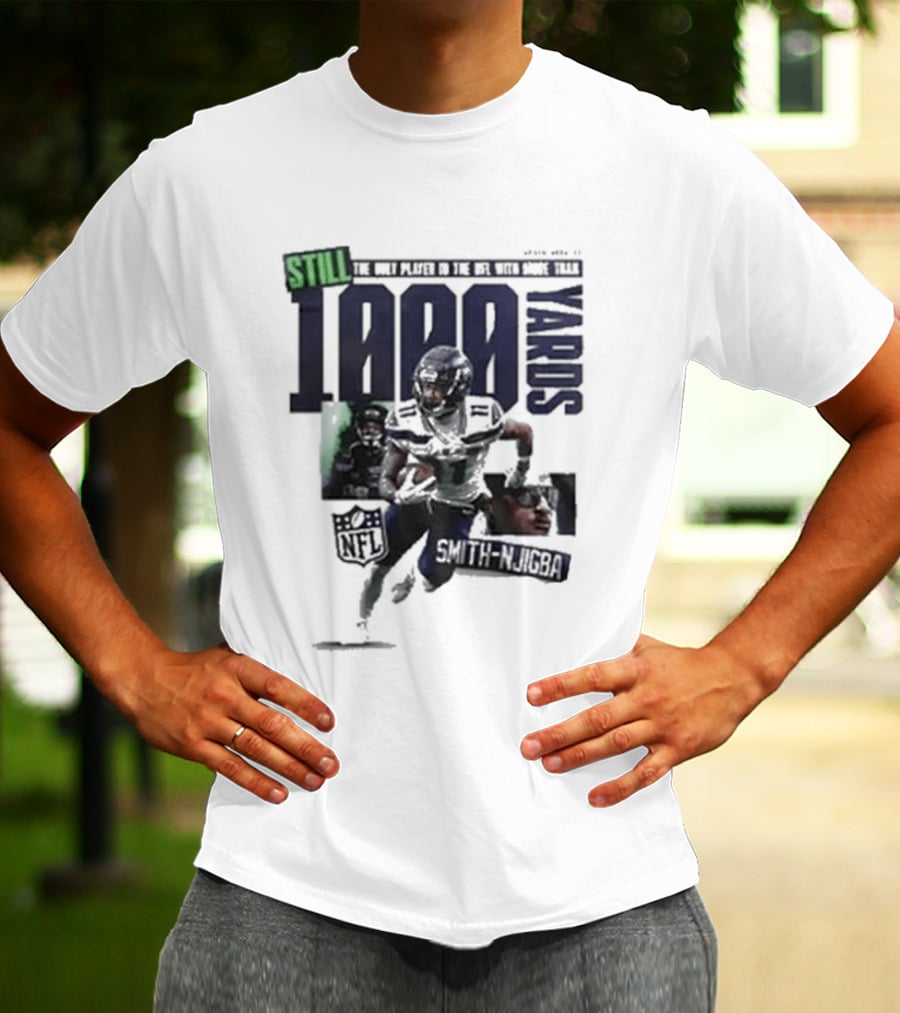 Jaxon Smith Njigba 1000 Yards Leading Receiver Seattle Seahawks T-Shirt