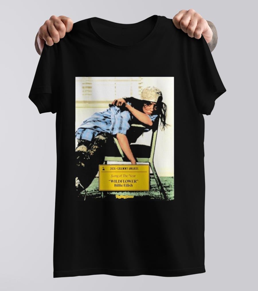2026 Grammy Awards Song Of The Year Wildflower Billie Eilish Rolling Stone T-Shirt
